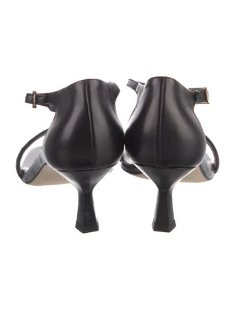 Dear Frances Leather Animal Print Sandals