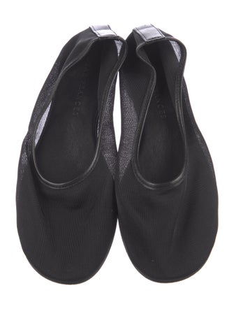 Dear Frances Mesh Leather Trim Embellishment Ballet Flats