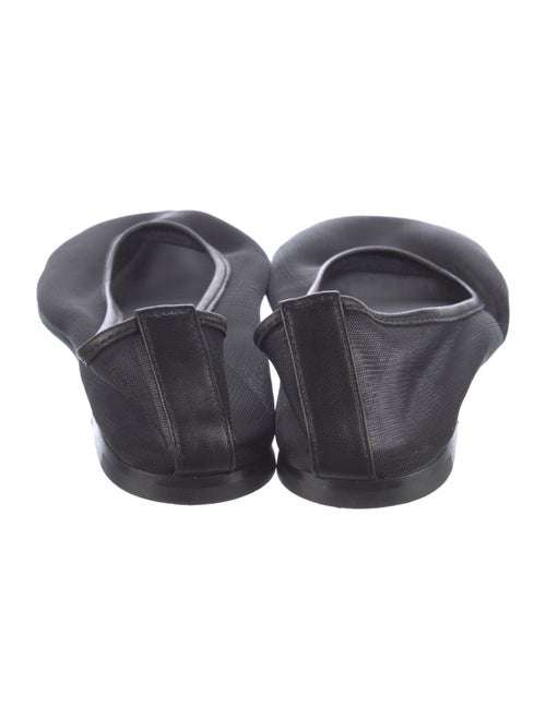 Dear Frances Mesh Leather Trim Embellishment Ballet Flats