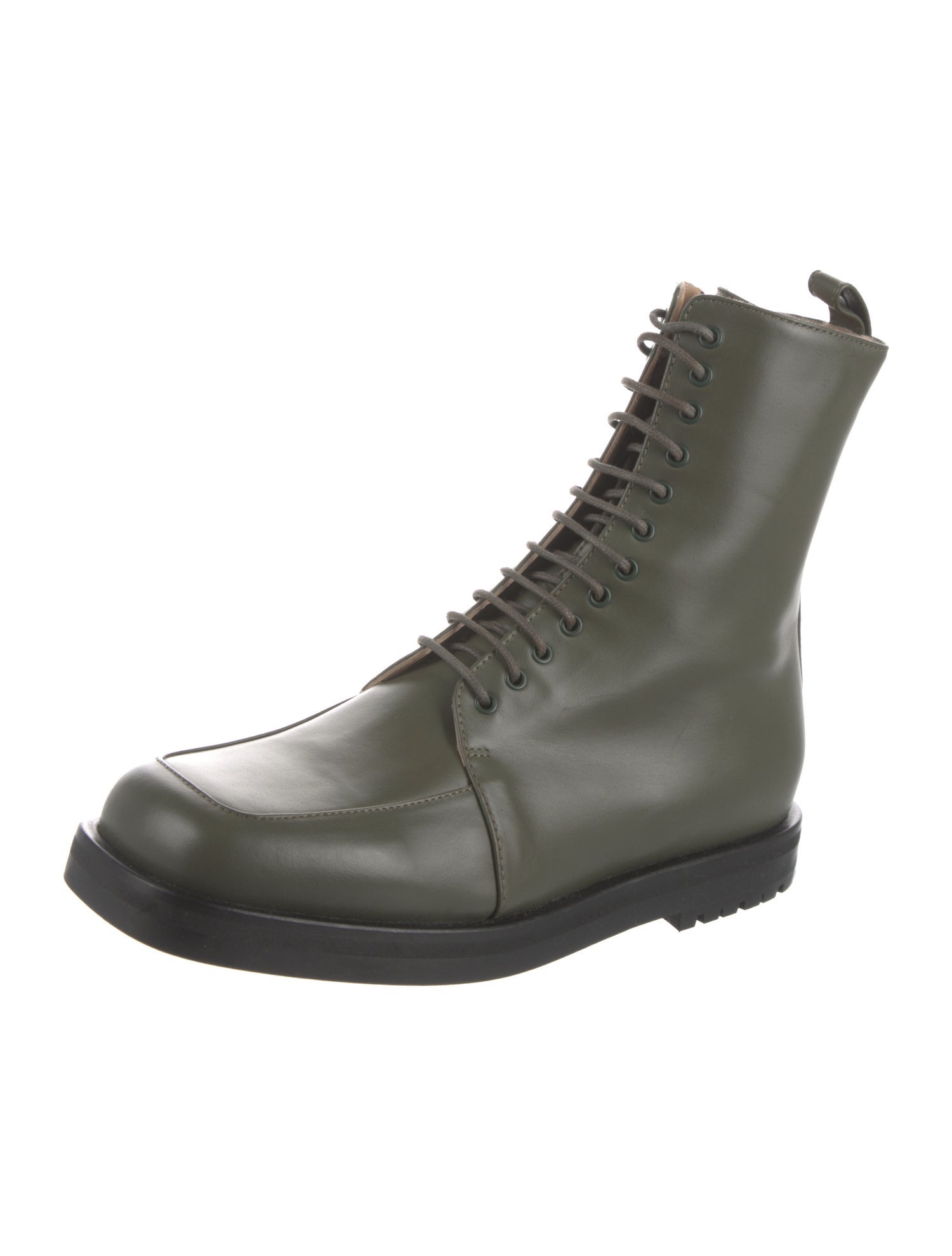 Dear Frances Leather Combat Boots