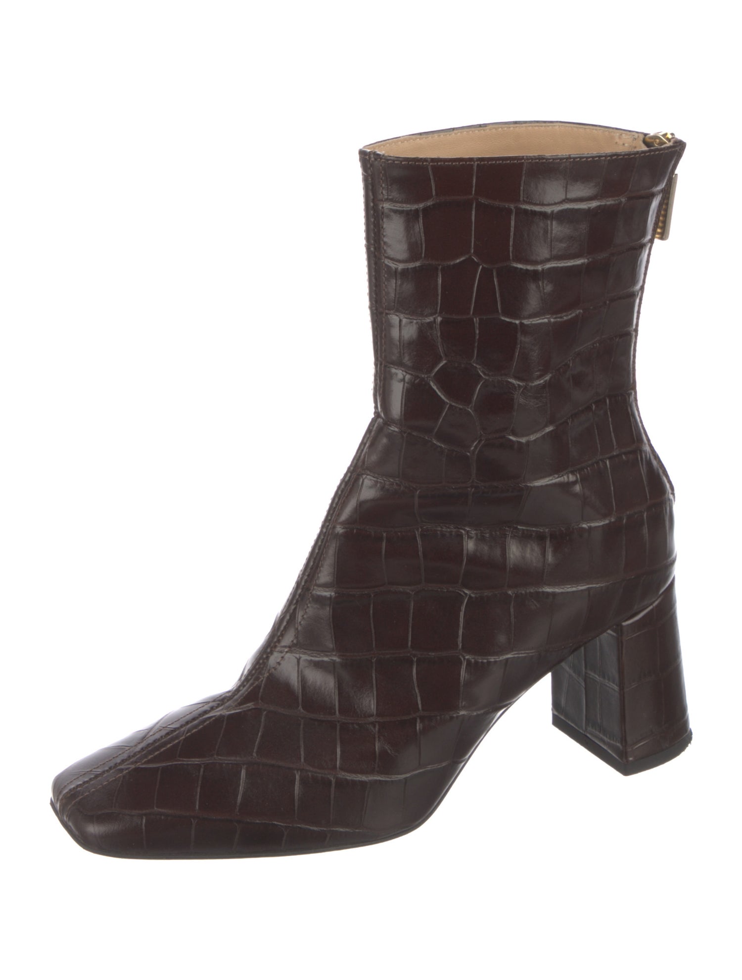 Dear Frances Embossed Leather Boots