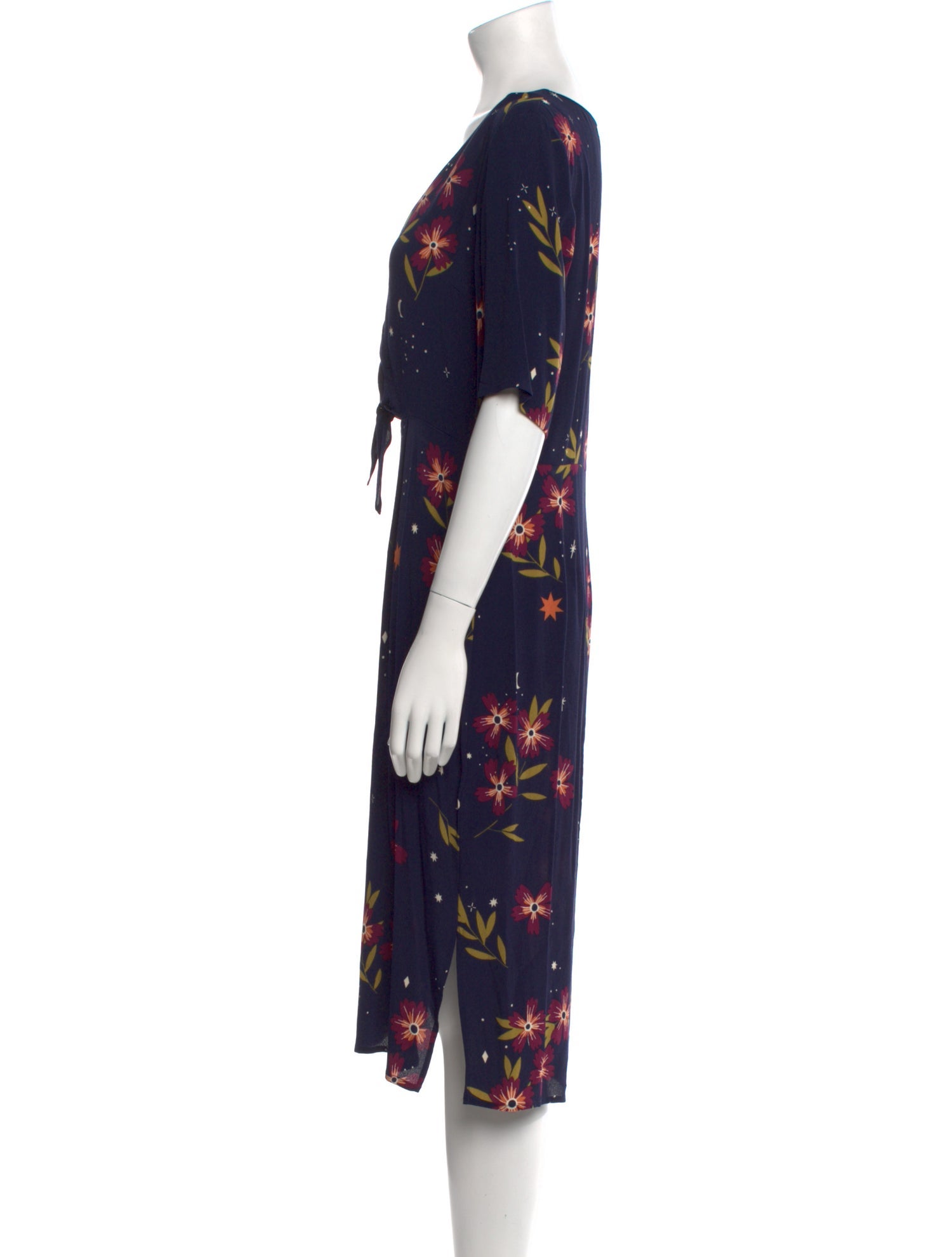 Des Petits Hauts Floral Print Midi Length Dress