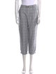 Des Petits Hauts Plaid Print Straight Leg Pants