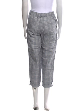 Des Petits Hauts Plaid Print Straight Leg Pants