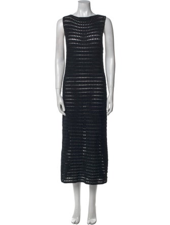 Deima Knitwear Striped Midi Length Dress