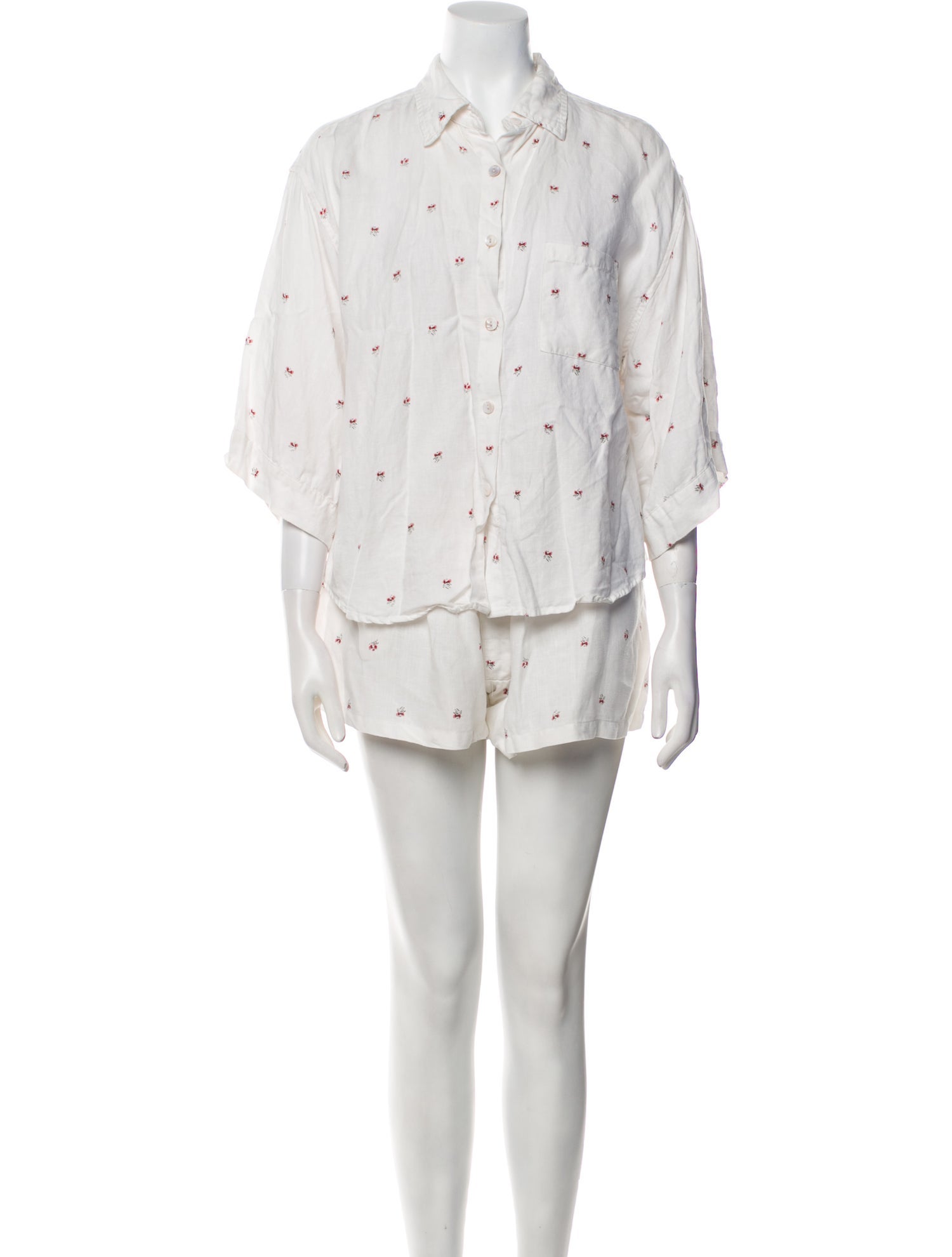 Deiji Studios Linen Printed Short Set