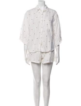 Deiji Studios Linen Printed Short Set