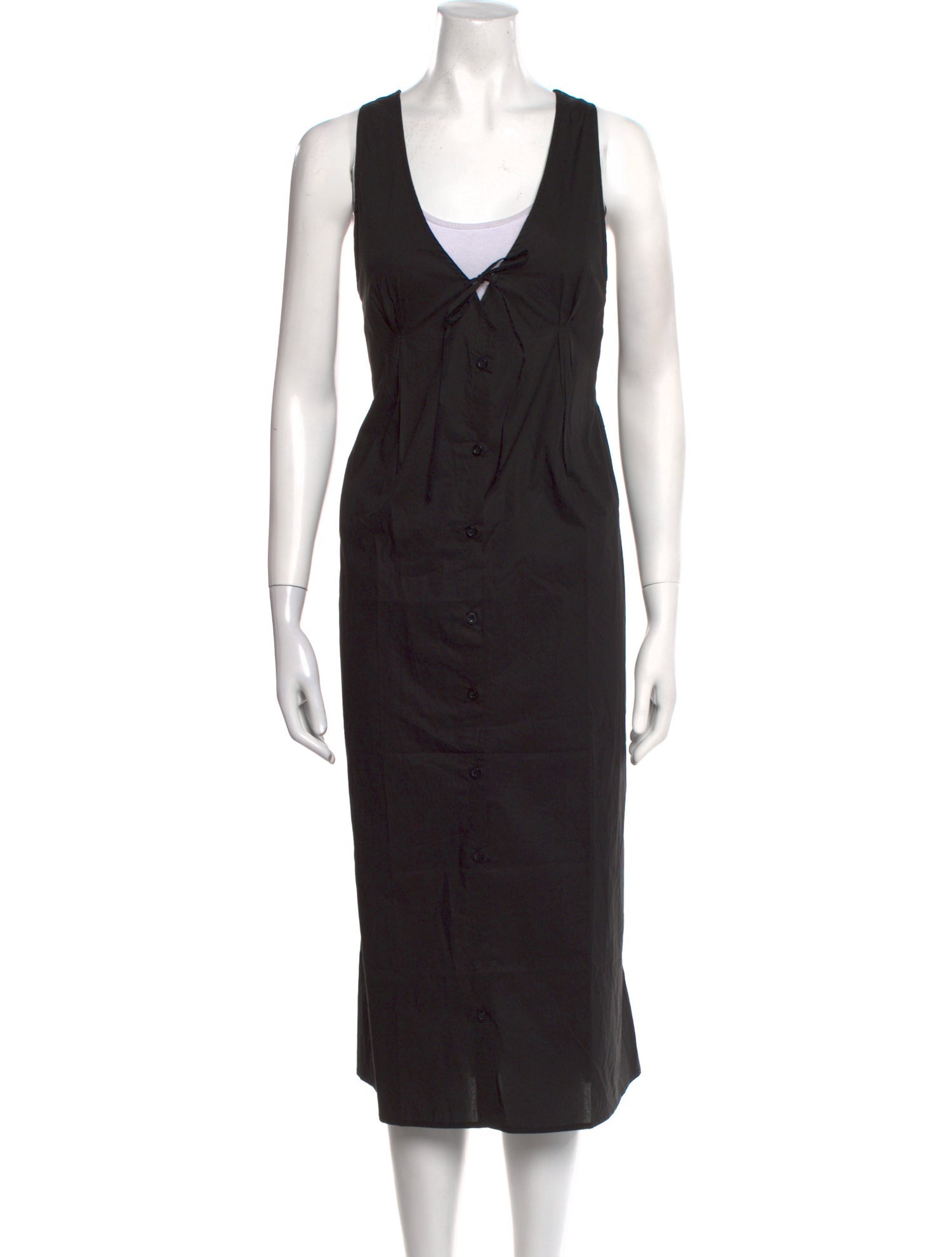 Deiji Studios V-Neck Midi Length Dress