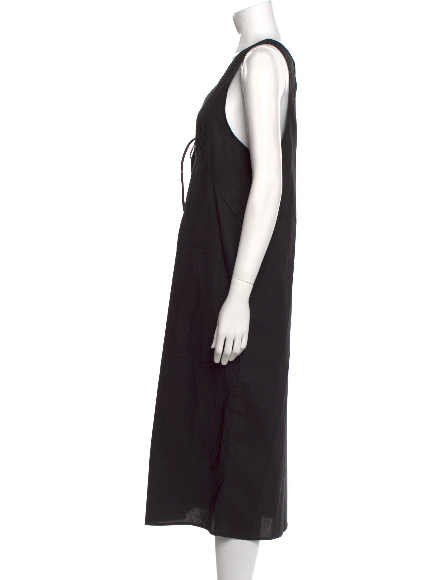 Deiji Studios V-Neck Midi Length Dress