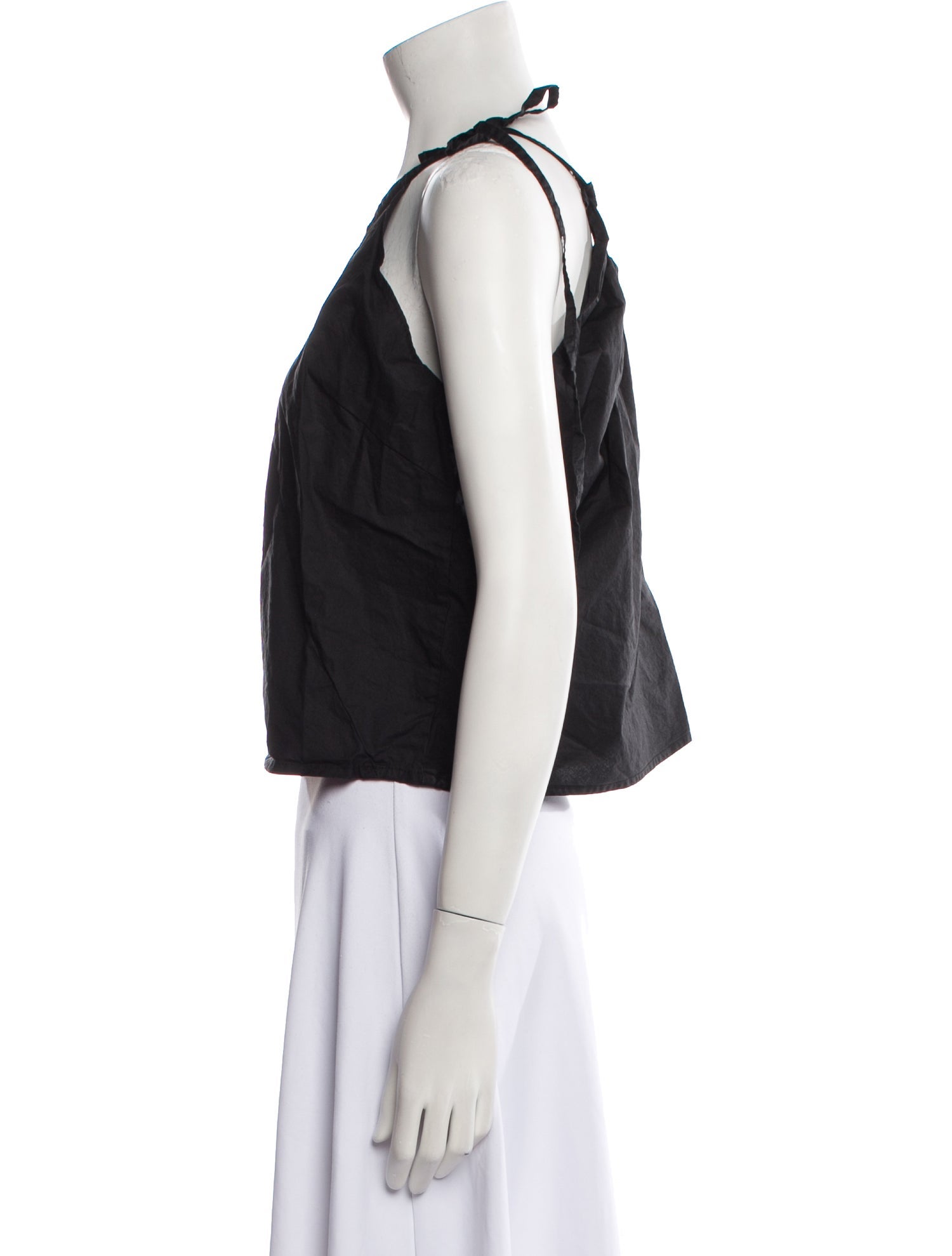 Deiji Studios One-Shoulder Sleeveless Crop Top