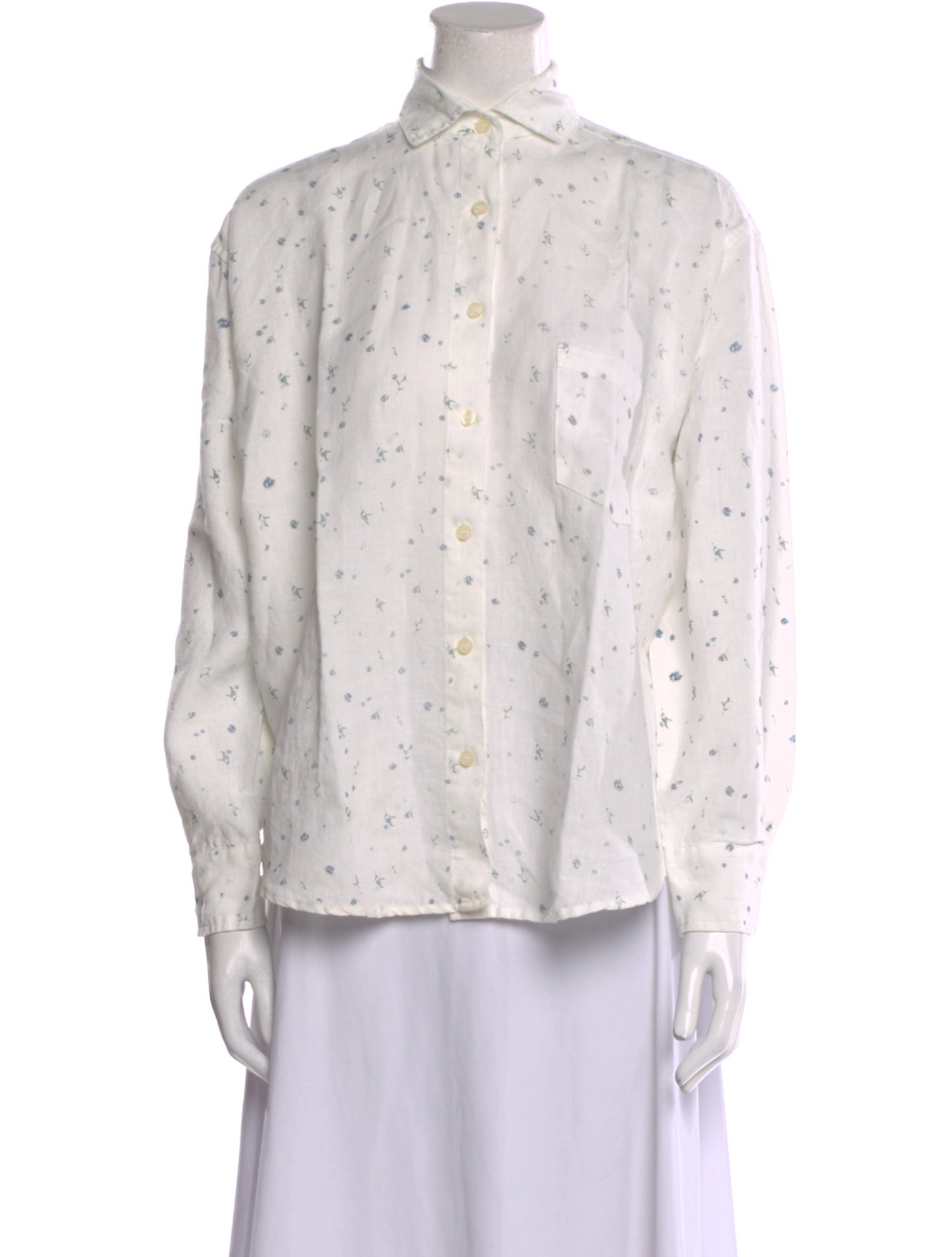 Deiji Studios Printed Long Sleeve Button-Up Top