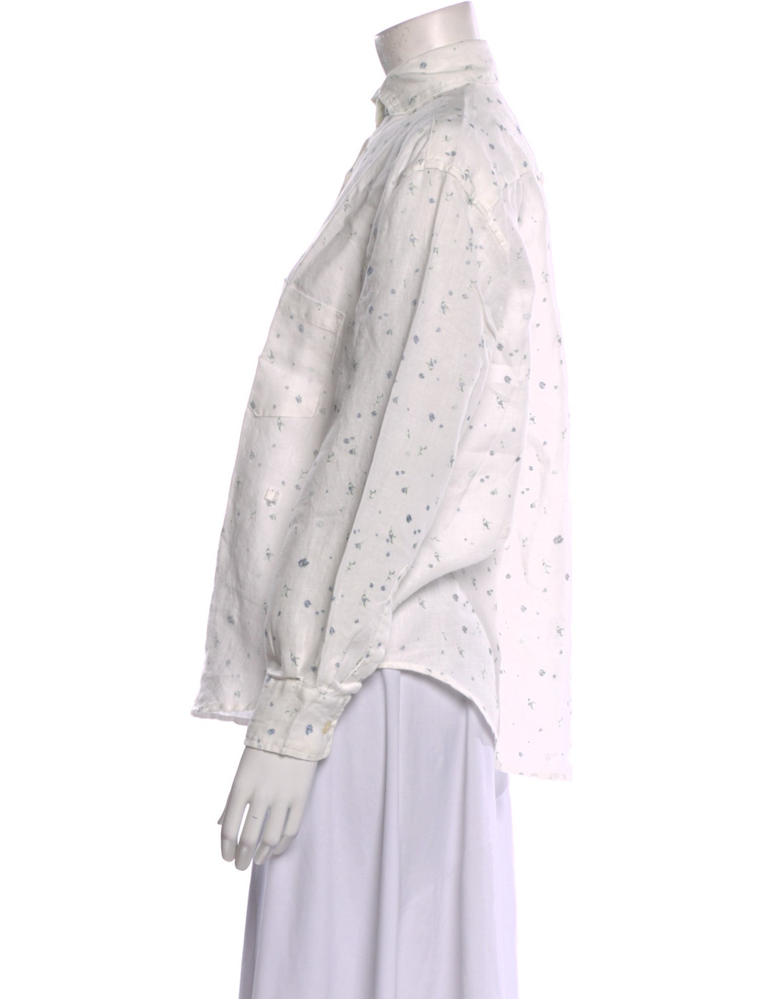 Deiji Studios Printed Long Sleeve Button-Up Top