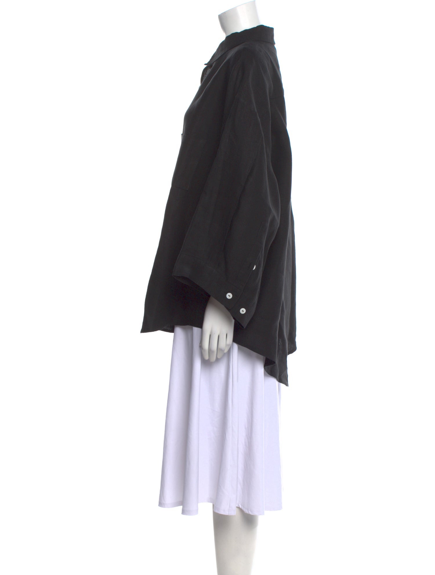 Deiji Studios Linen Long Sleeve Button-Up Top