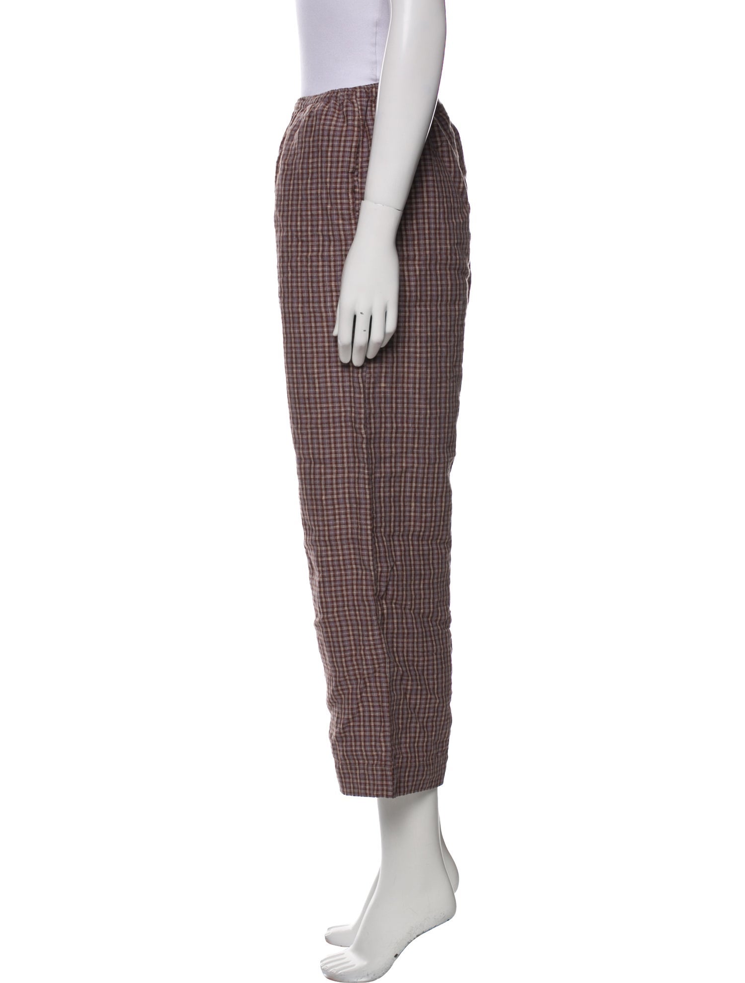 Deiji Studios Linen Plaid Print Nightgown