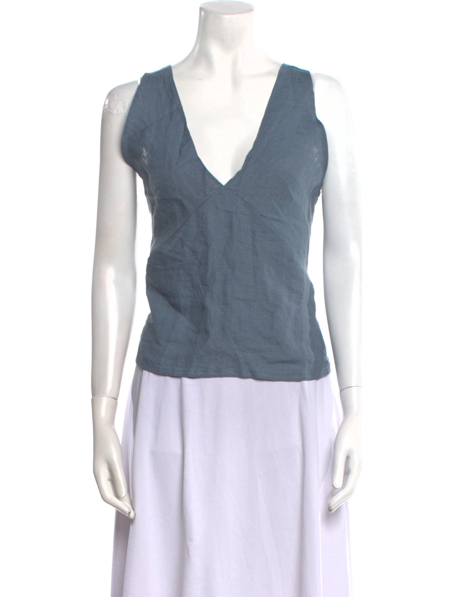 Deiji Studios Linen V-Neck Top w/ Tags