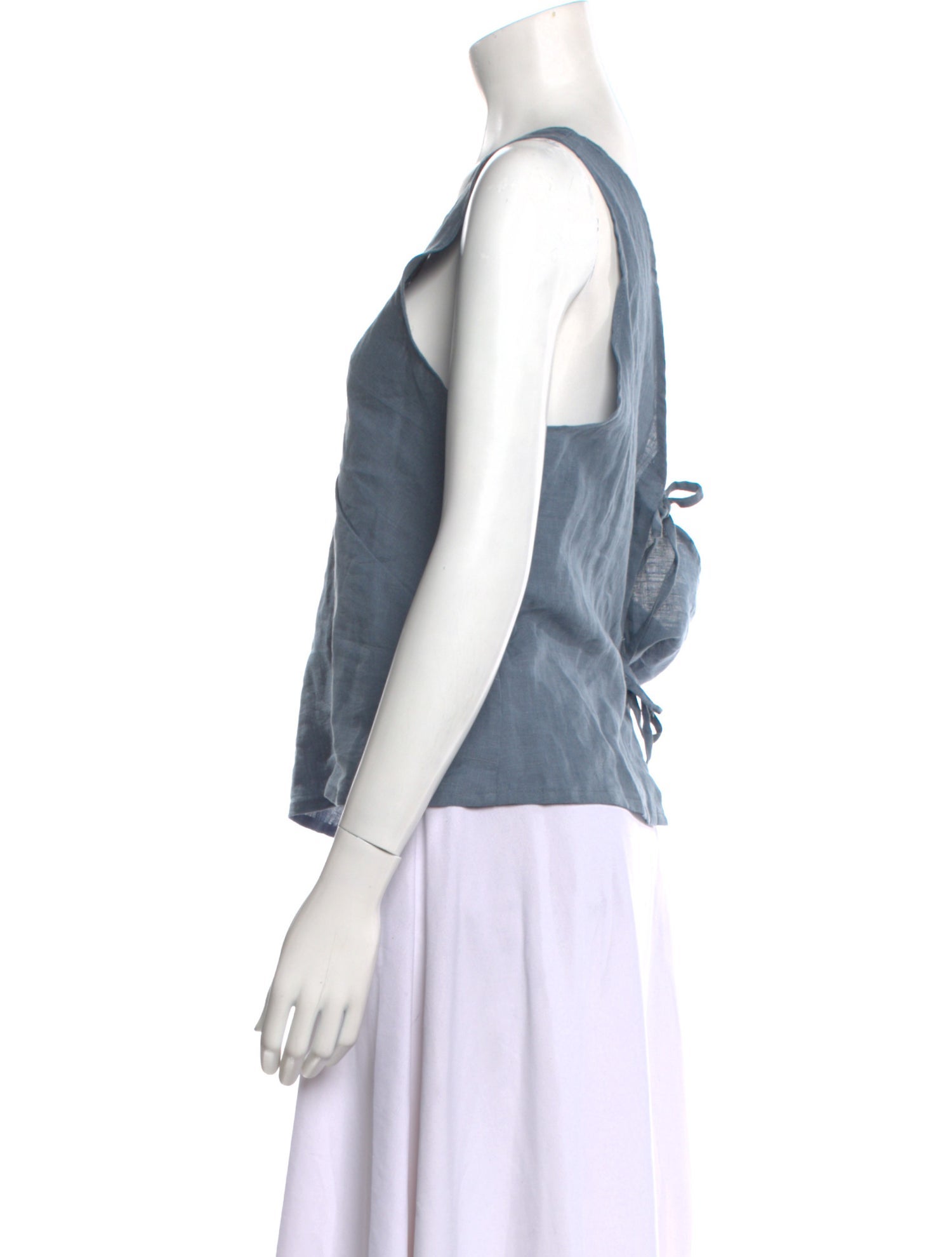 Deiji Studios Linen V-Neck Top w/ Tags