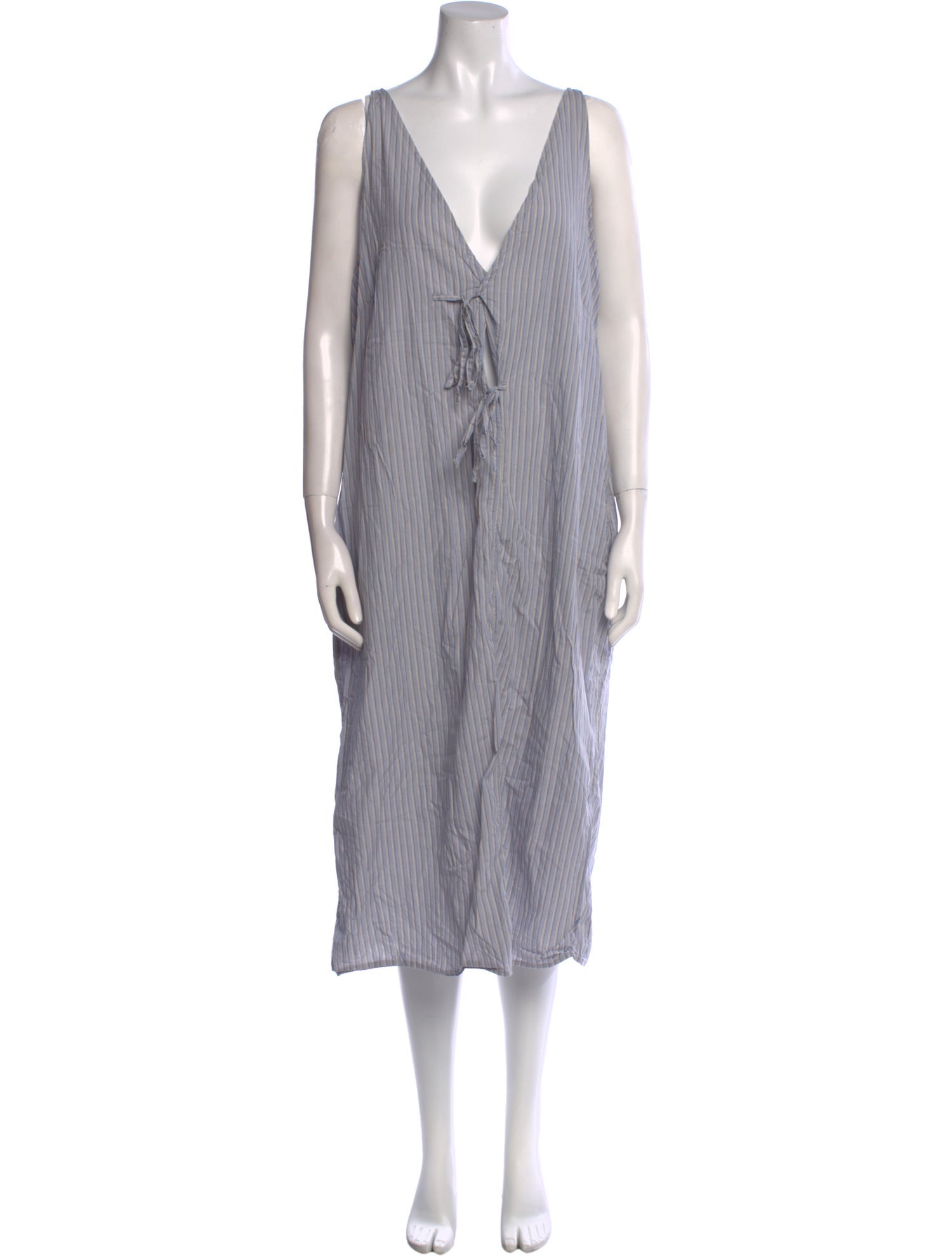 Deiji Studios Striped Midi Length Dress