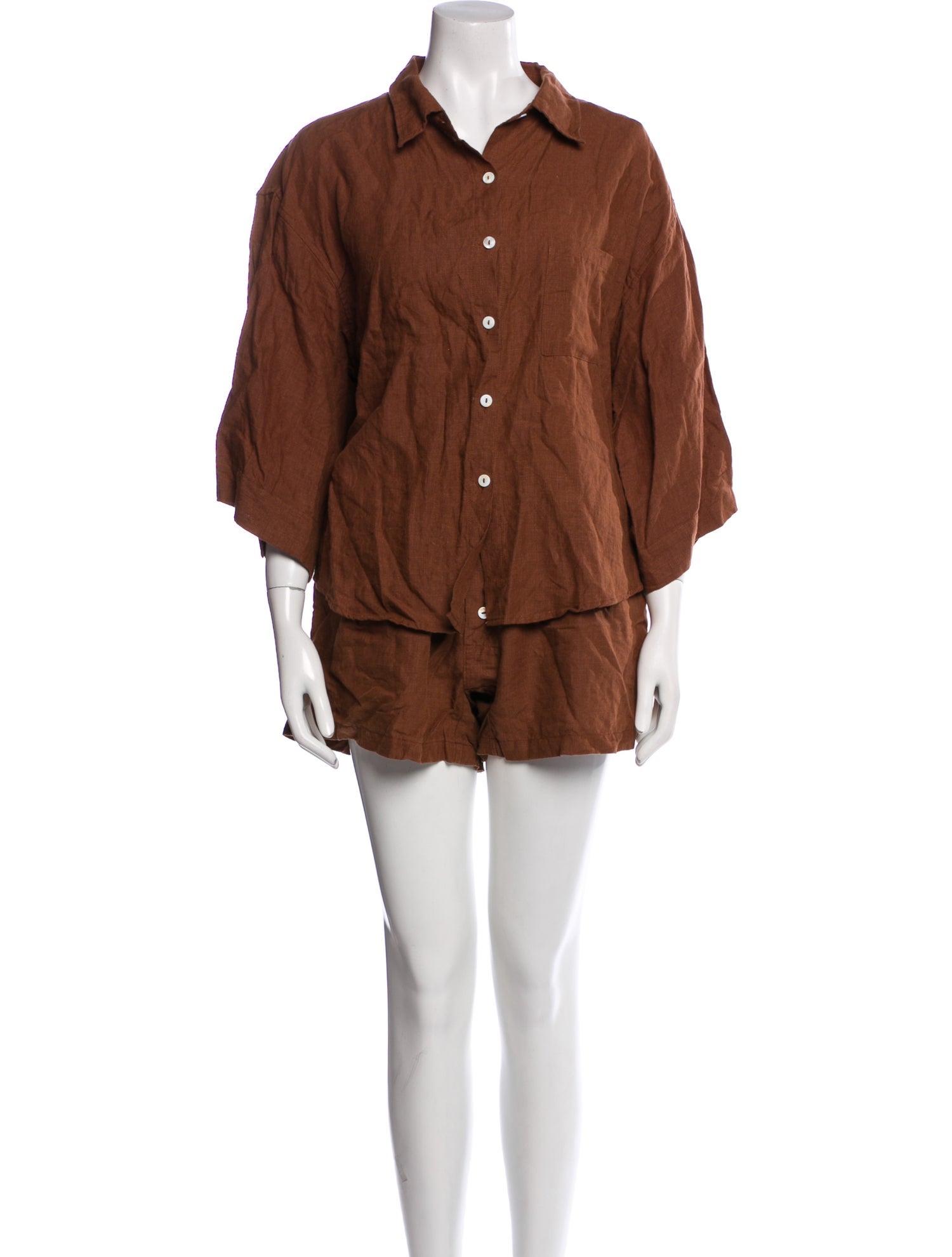 Deiji Studios Linen Short Set