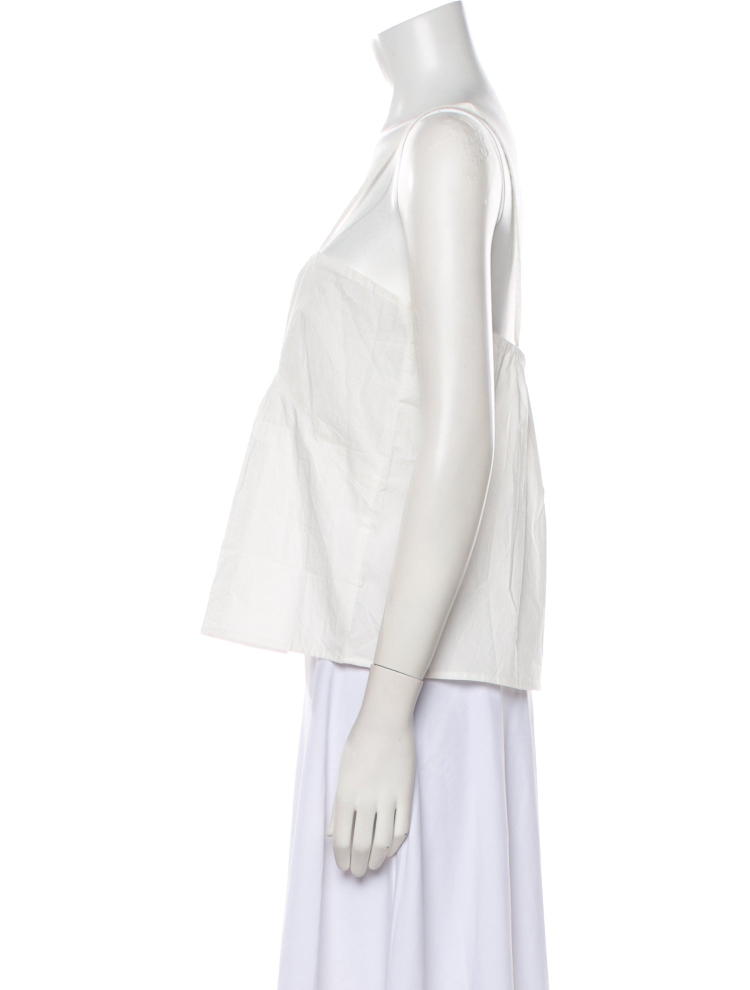 Deiji Studios Square Neckline Sleeveless Crop Top