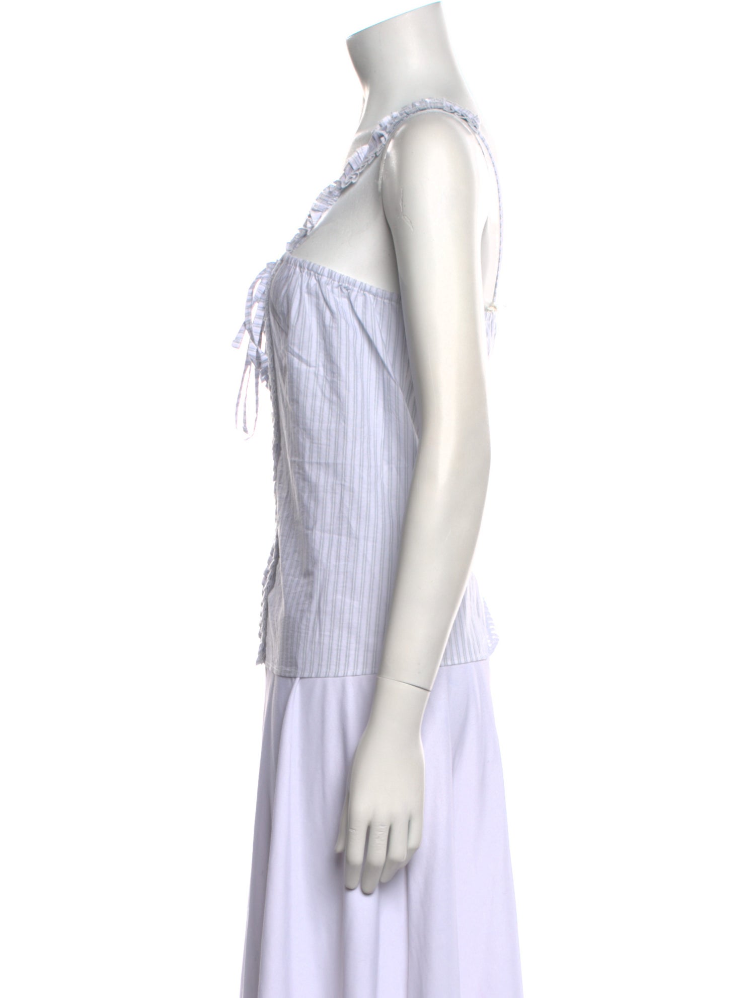 Deiji Studios Striped Square Neckline Crop Top