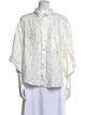 Deiji Studios Linen Printed Button-Up Top