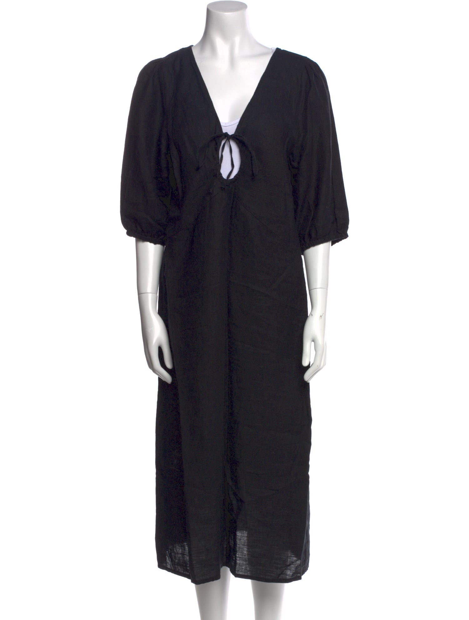 Deiji Studios Linen Midi Length Dress