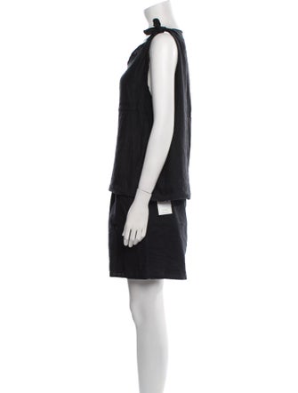 Deiji Studios Linen Embroidered Accent Short Set