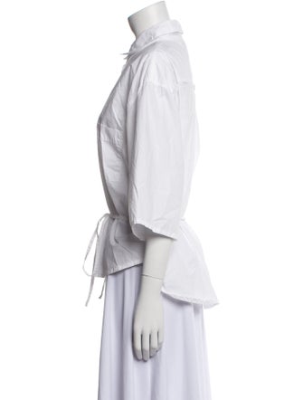 Deiji Studios Three-Quarter Sleeve Button-Up Top