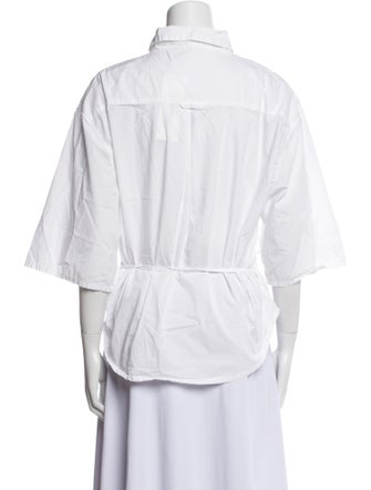 Deiji Studios Three-Quarter Sleeve Button-Up Top