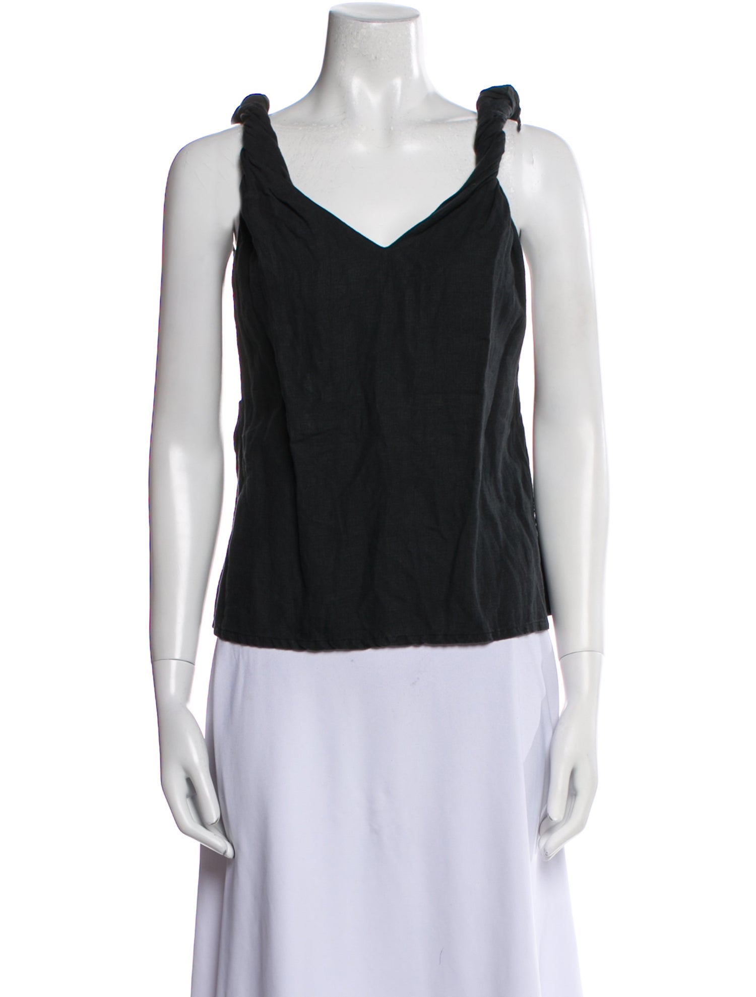 Deiji Studios Linen V-Neck Top