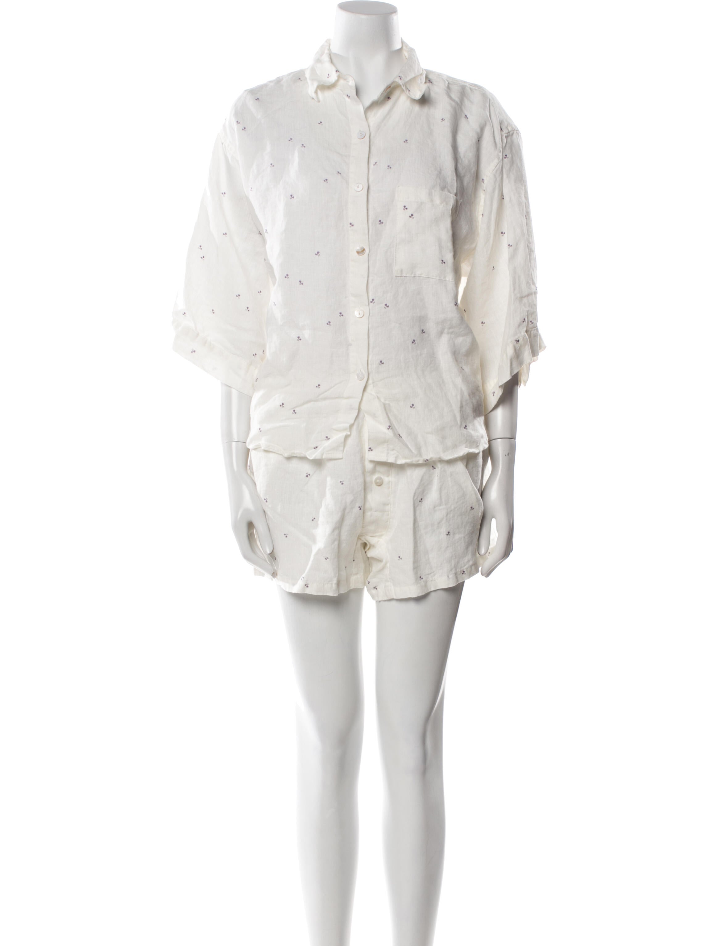 Deiji Studios Linen Printed Short Set