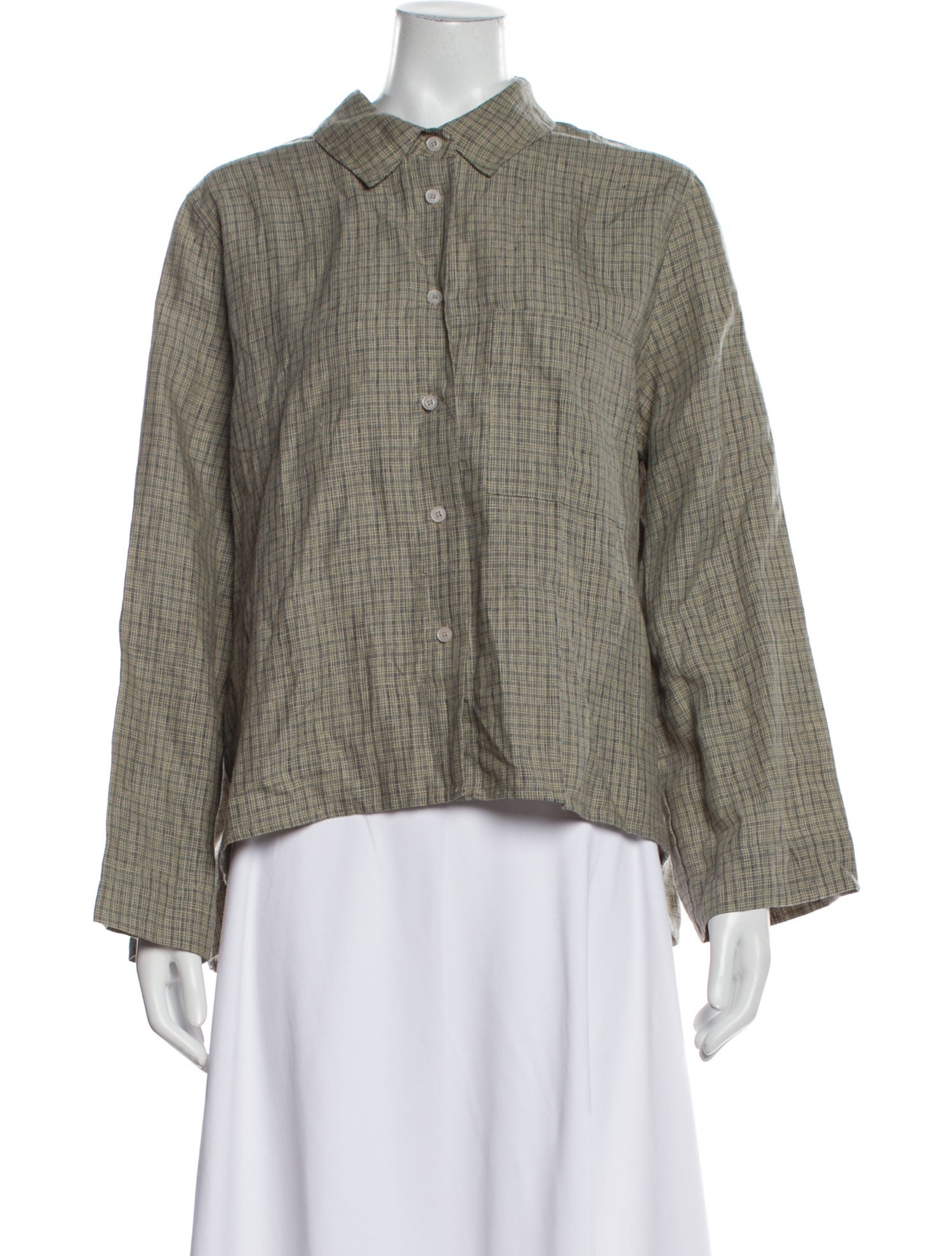 Deiji Studios Linen Long Sleeve Button-Up Top