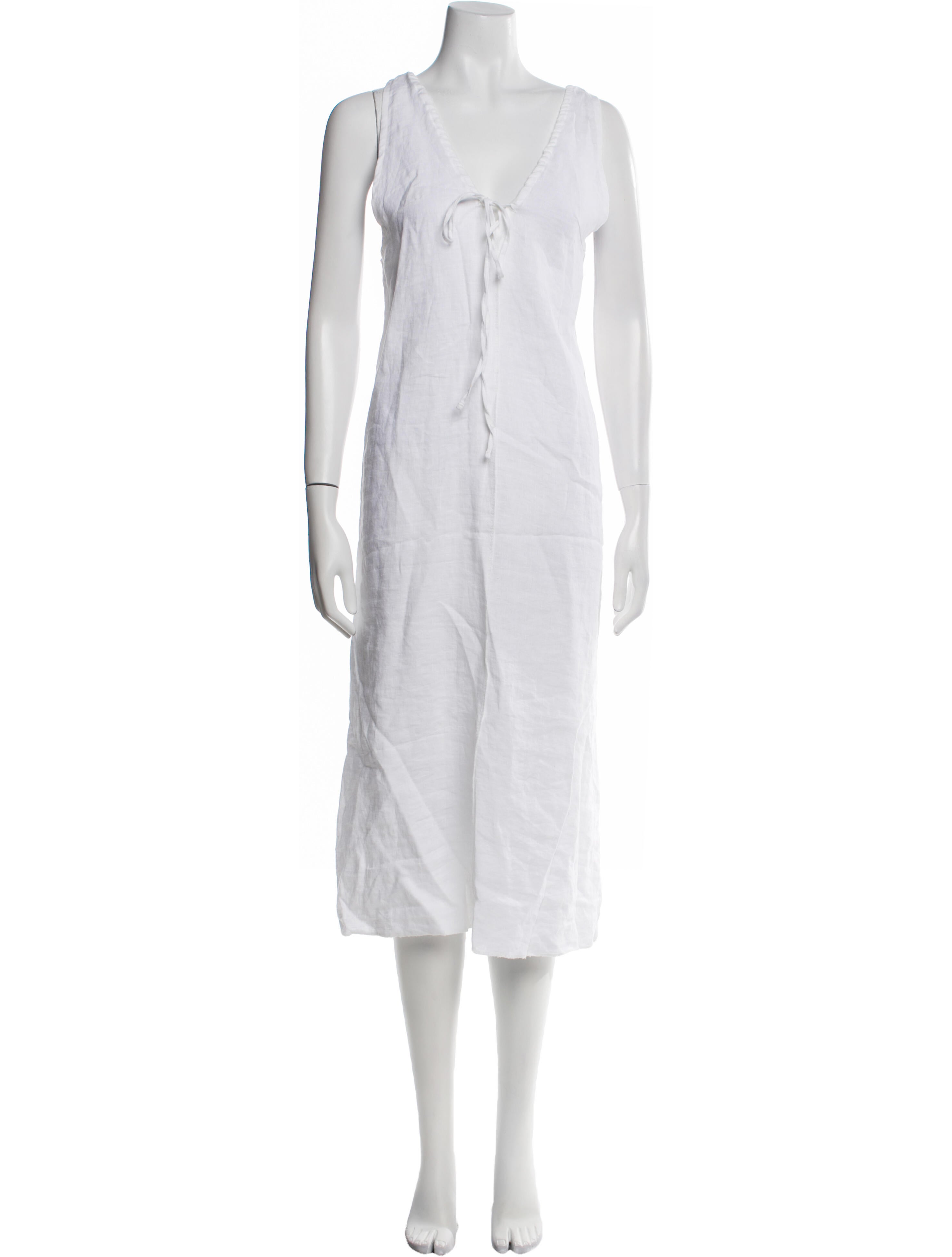 Deiji Studios Linen Midi Length Dress