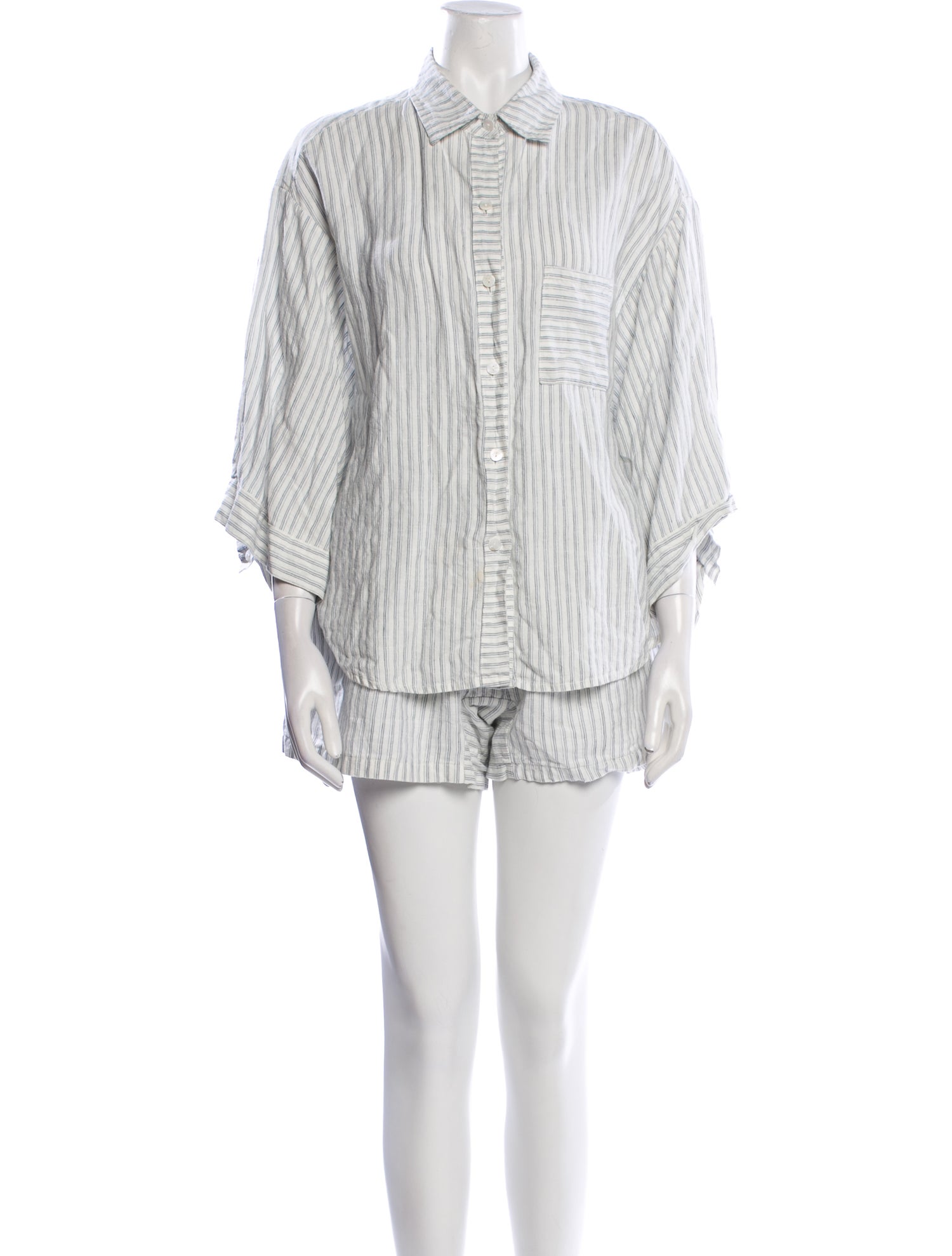 Deiji Studios Linen Striped Lounge Set