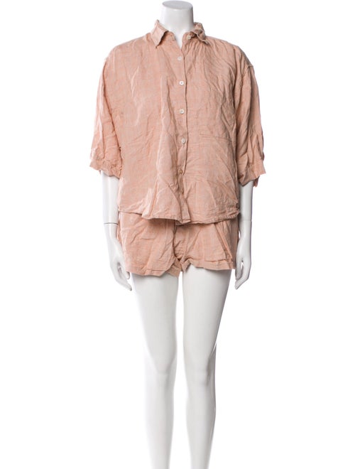 Deiji Studios Linen Pleated Accents Pant Set