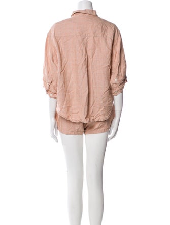 Deiji Studios Linen Pleated Accents Pant Set