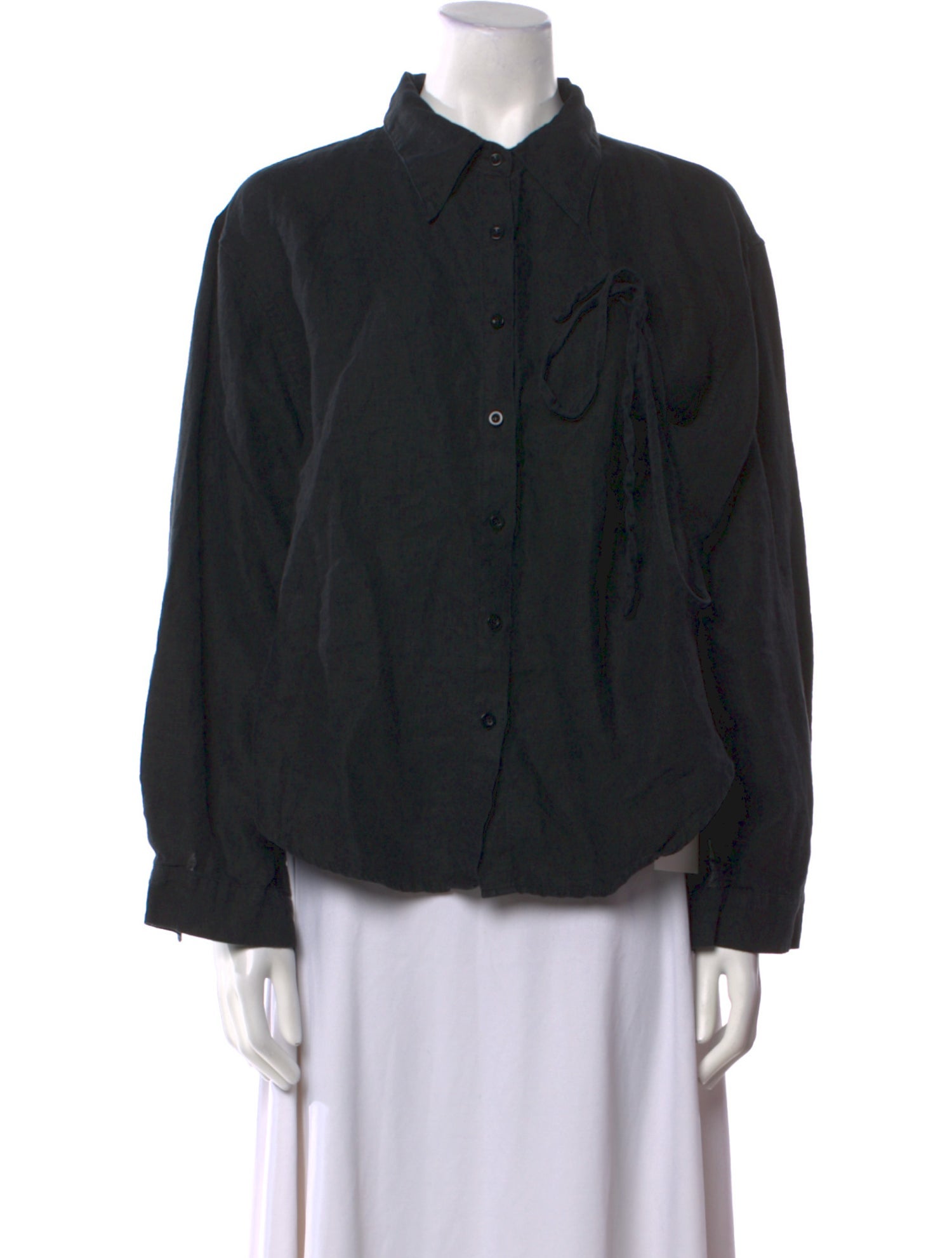 Deiji Studios Linen Long Sleeve Button-Up Top