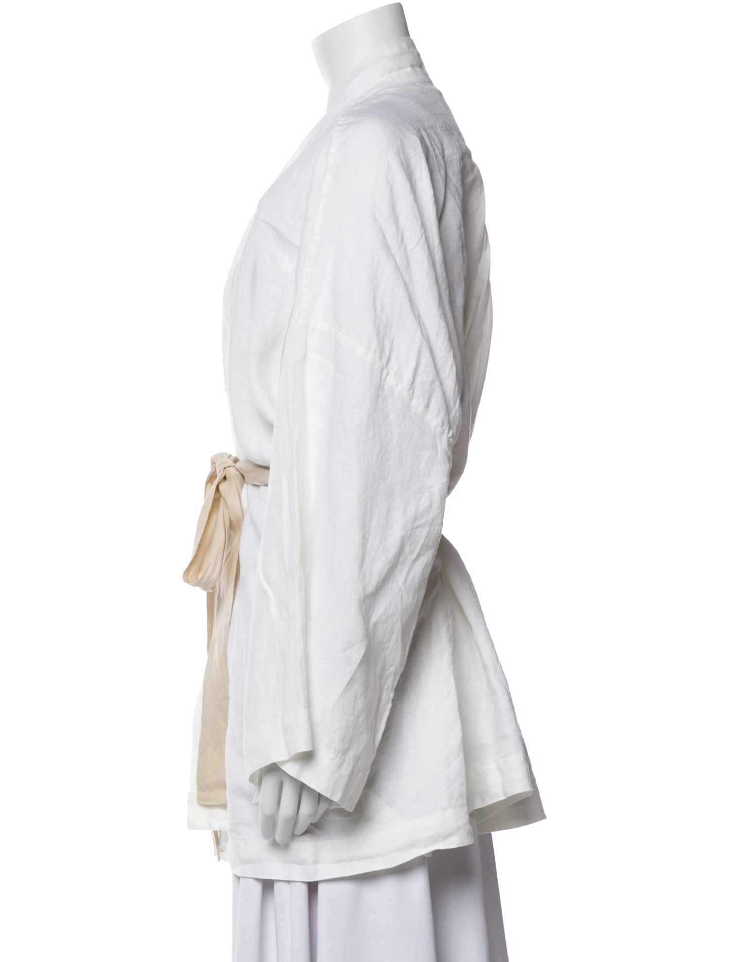 Deiji Studios Linen Colorblock Pattern Robe