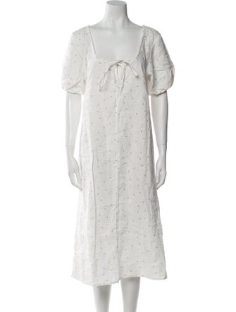 Deiji Studios Linen Midi Length Dress