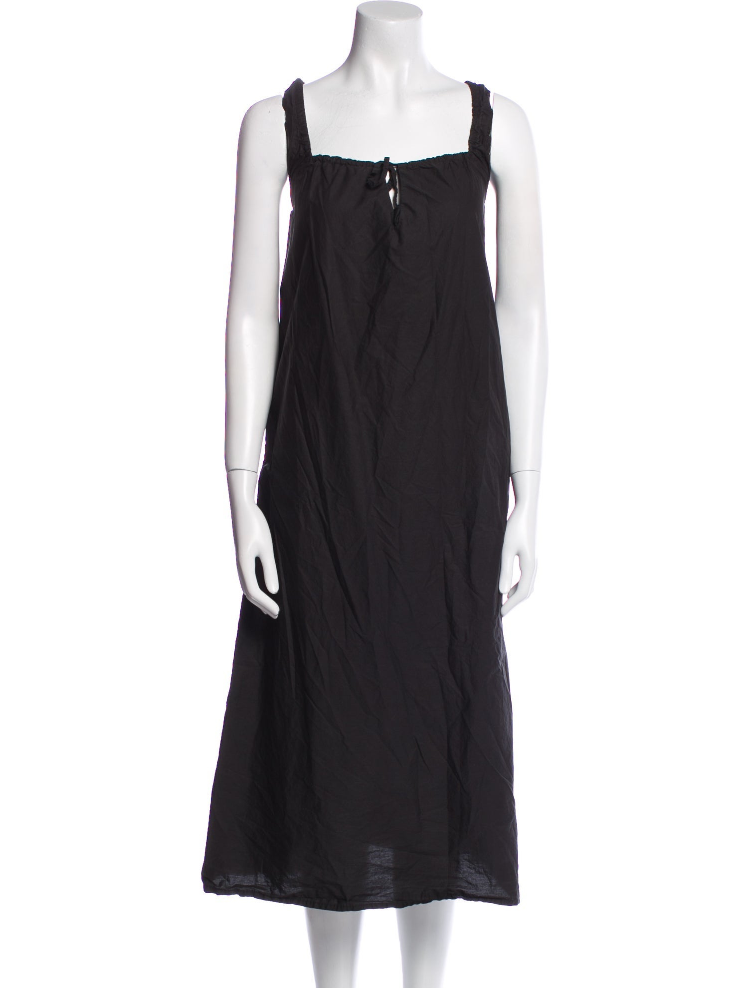 Deiji Studios Square Neckline Midi Length Dress