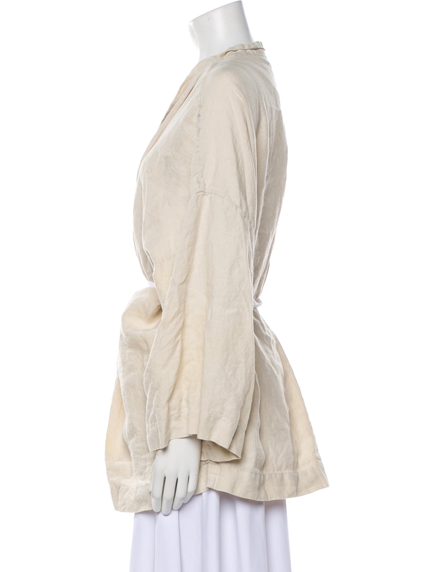 Deiji Studios Linen Colorblock Pattern Robe
