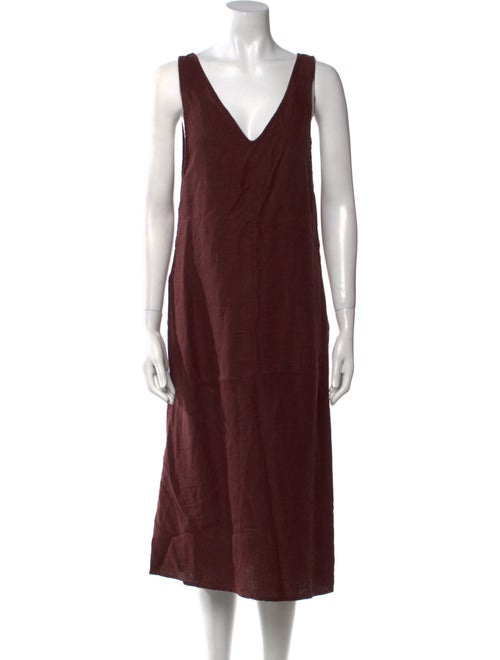 Deiji Studios Linen Midi Length Dress