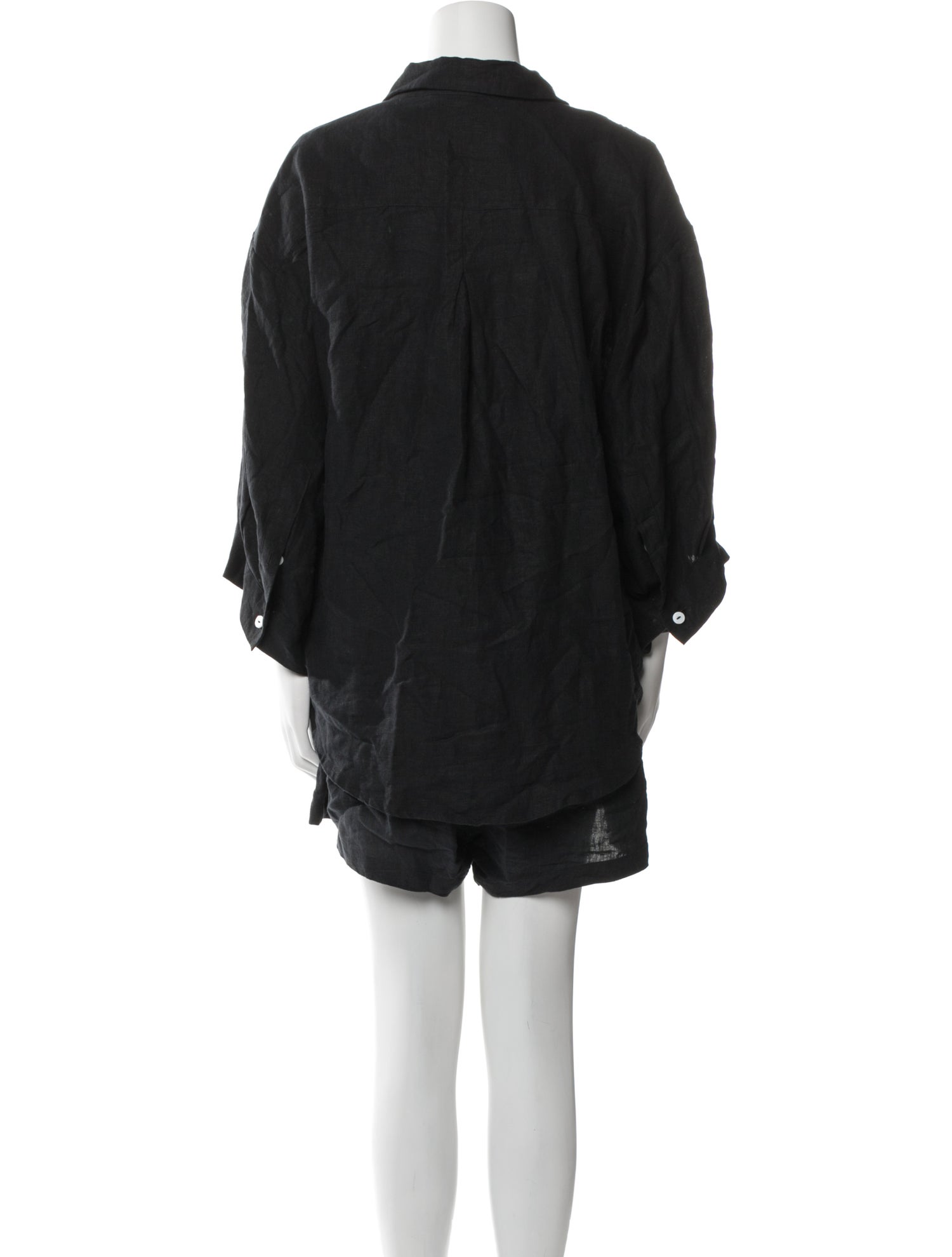 Deiji Studios Linen Pleated Accents Short Set