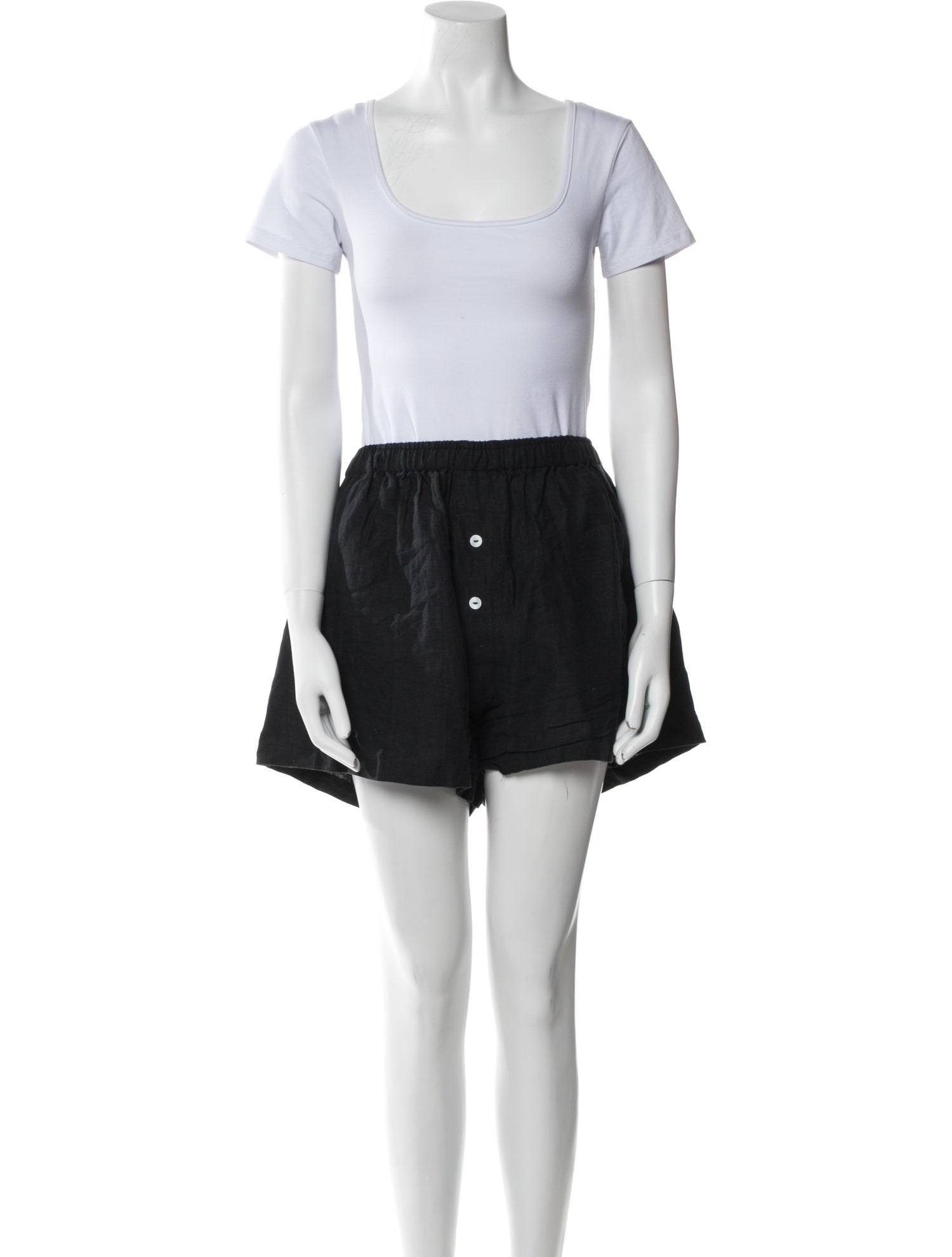 Deiji Studios Linen Pleated Accents Short Set