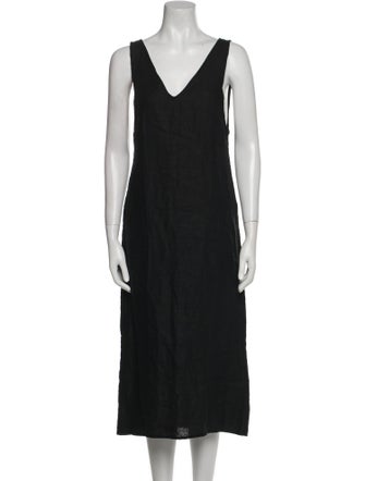 Deiji Studios Linen Midi Length Dress