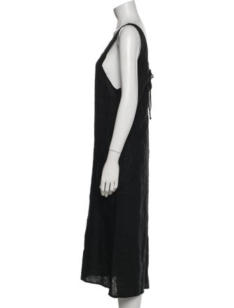Deiji Studios Linen Midi Length Dress