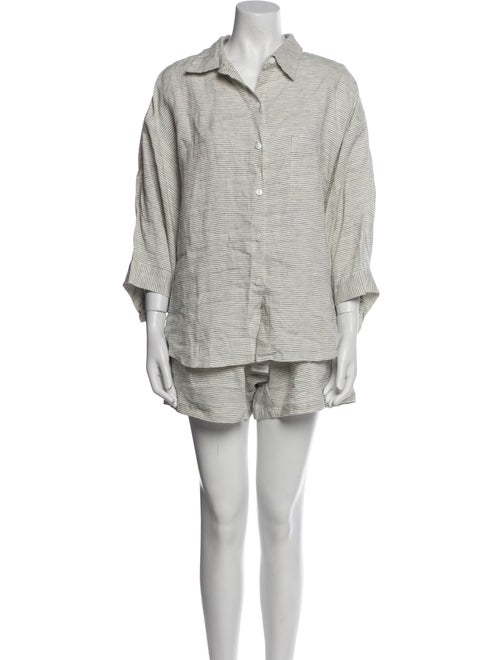 Deiji Studios Linen Striped Short Set