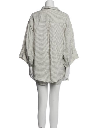 Deiji Studios Linen Striped Short Set
