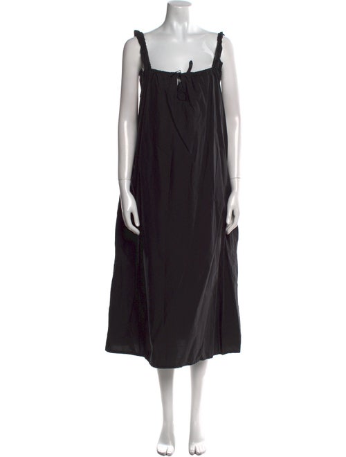 Deiji Studios Square Neckline Midi Length Dress