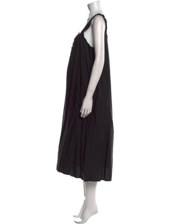 Deiji Studios Square Neckline Midi Length Dress